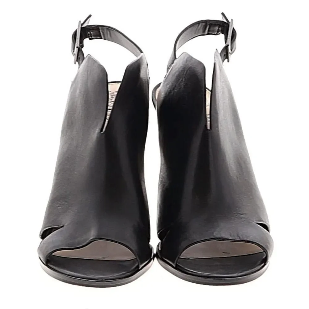 Elegant Black Heeled Sandals